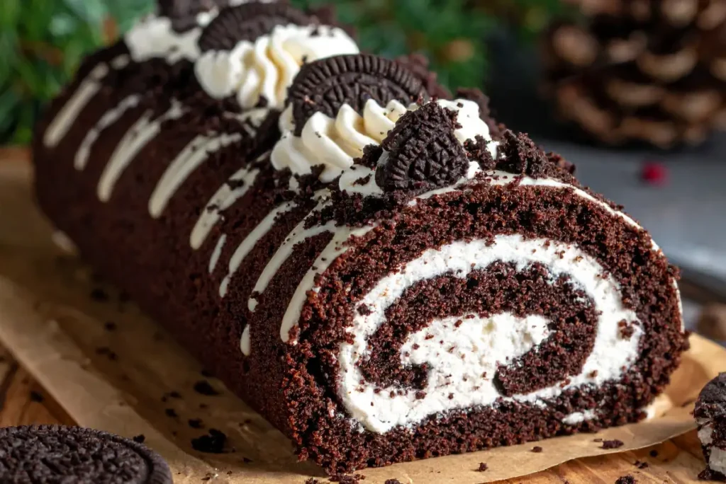 Bûche de Noël aux Oréo (recette facile, effet “waouh”)