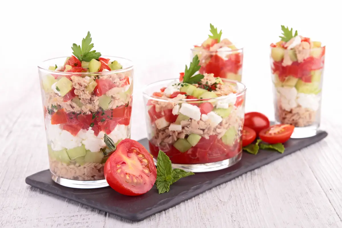 Verrine au thon et fromage frais