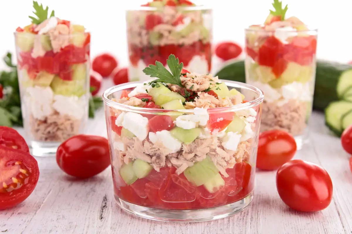 Verrine au thon et fromage frais