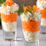 Verrine saumon fromage frais à congeler
