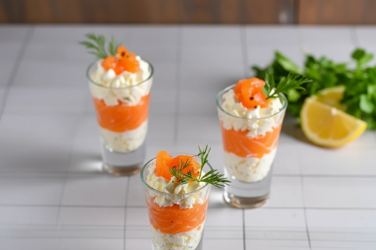 Verrines saumon fromage