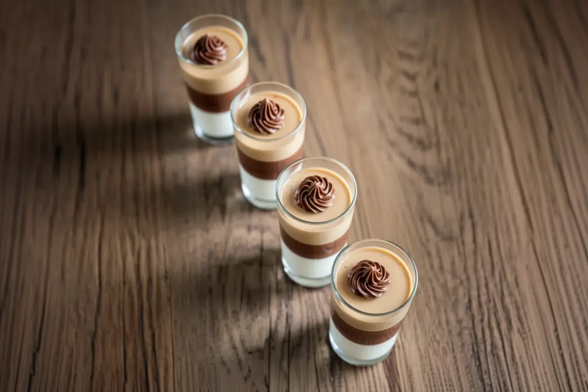 Verrines 3 chocolats : recette facile en mini portions pour Noël