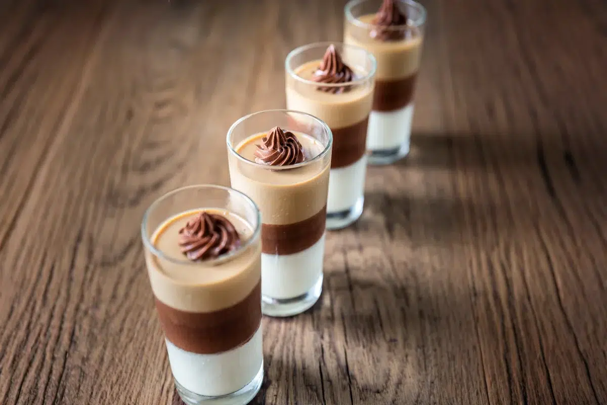 Verrines “3 chocolats” en mini portions