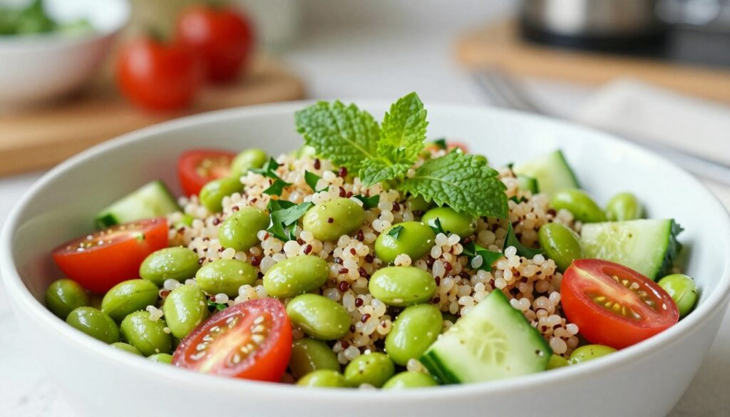 Salade d'edamame et quinoa