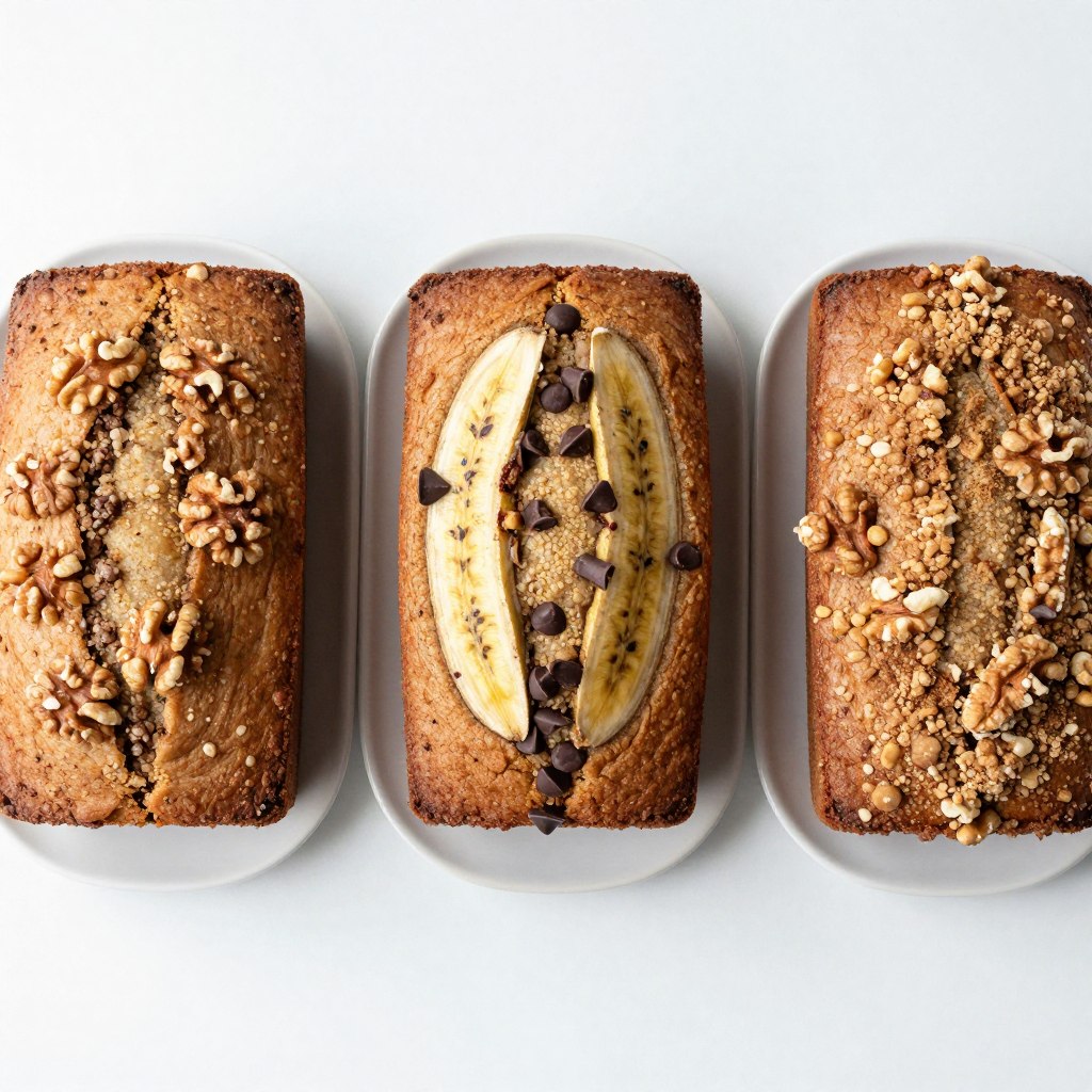 Variations de banana bread avec différents ingrédients Variations de banana bread avec différents ingrédients