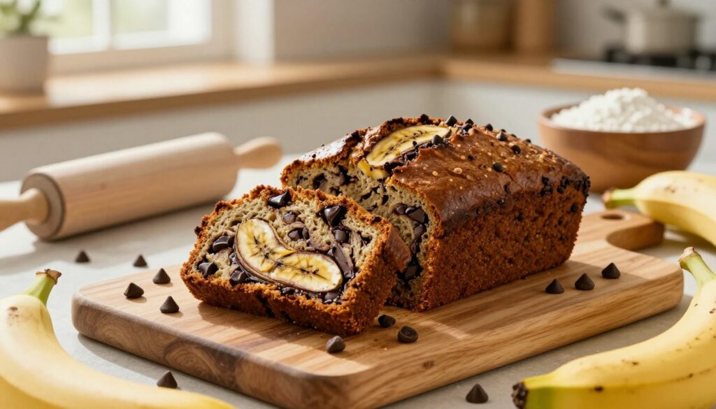 banana bread chocolat cuisson