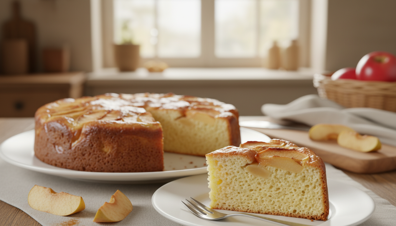 gâteau aux pommes moelleux et ultra rapide​
