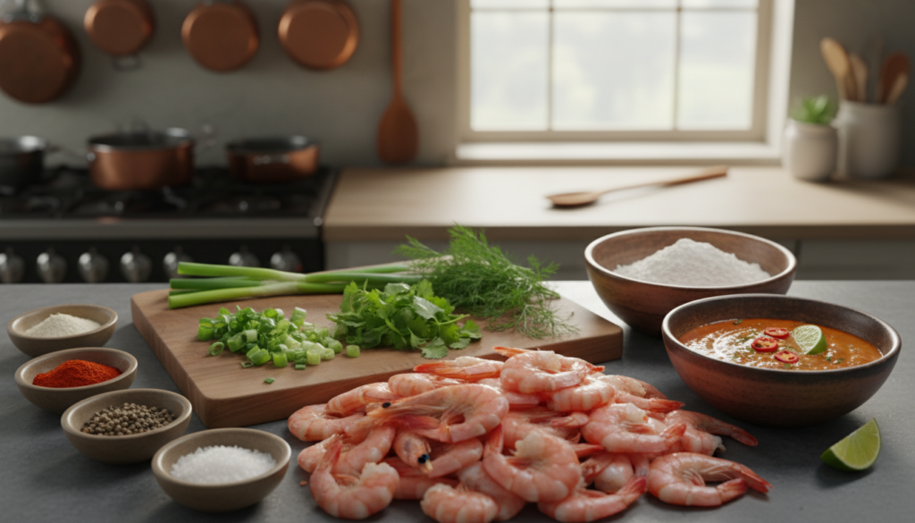 ingrédients beignets de crevettes