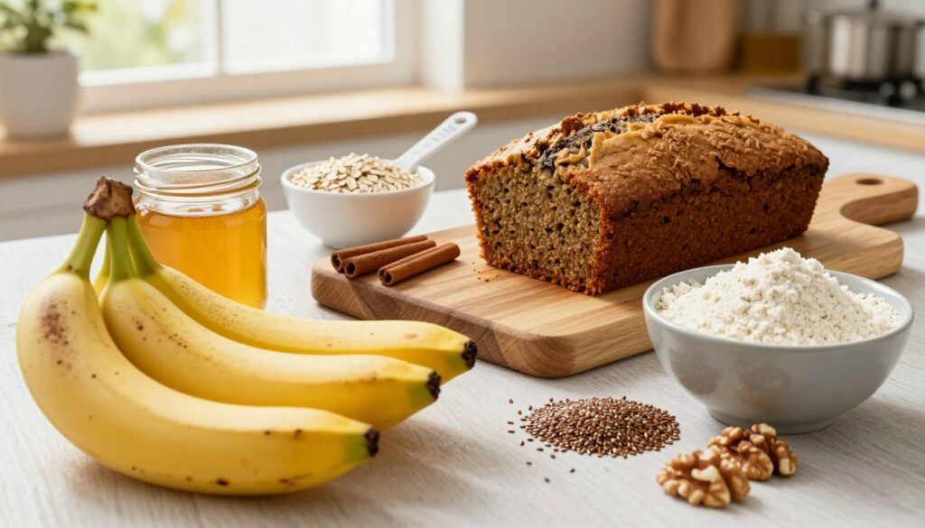 ingrédients bio pour banana bread healthy