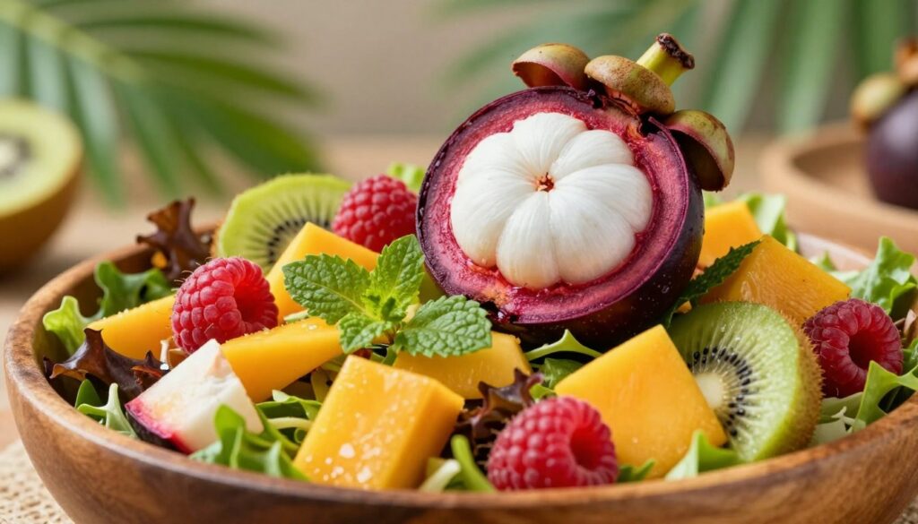 Salade tropicale au mangoustan