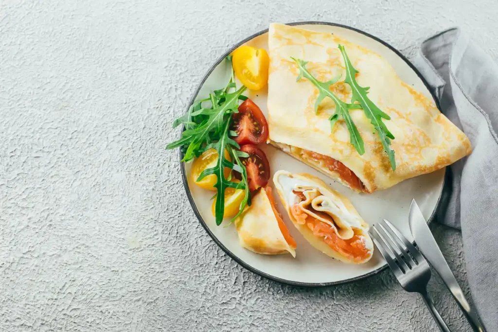crêpe salée saumon