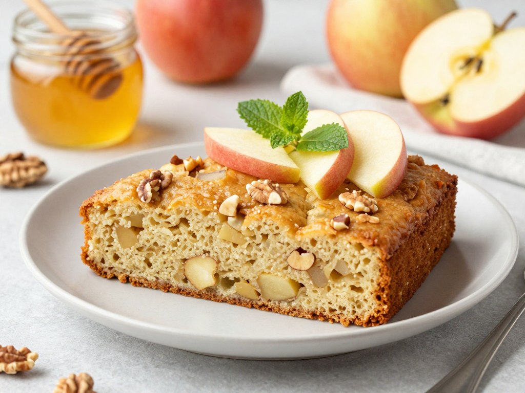 Gâteau aux pommes allégé, version healthy avec ingrédients alternatifs