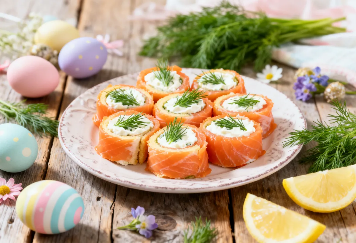 roulés de saumon fumé au fromage frais