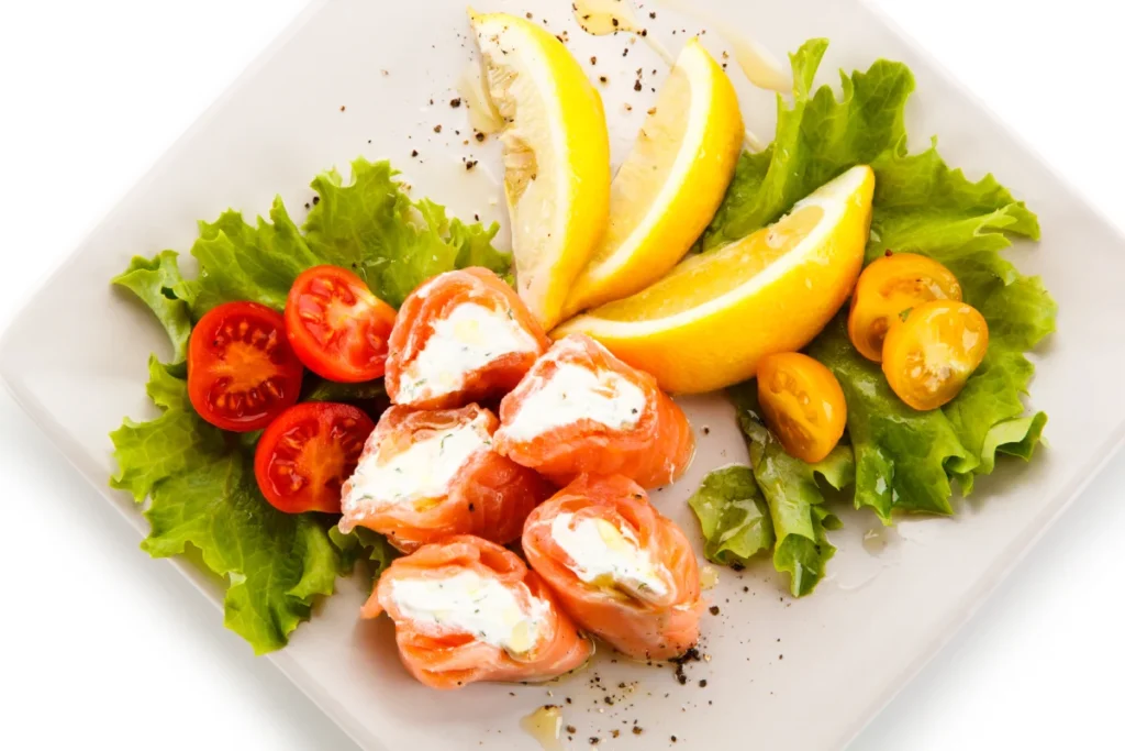 roulés de saumon fumé au fromage frais