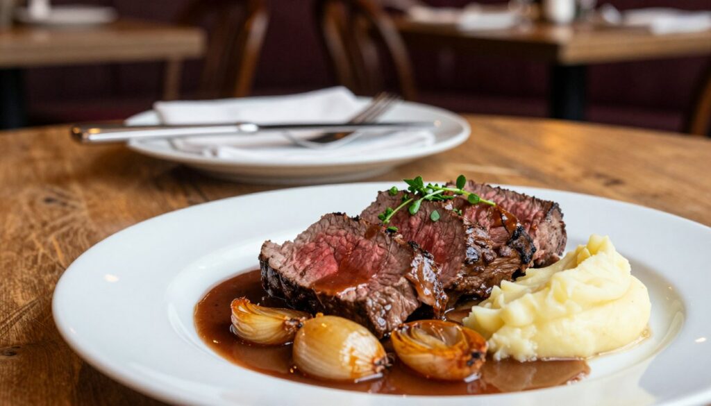 bavette d'aloyau à l'échalote