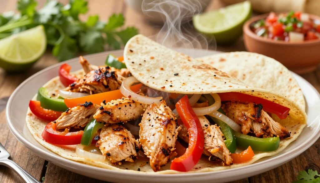 fajitas au poulet Fajitas recette Maison
