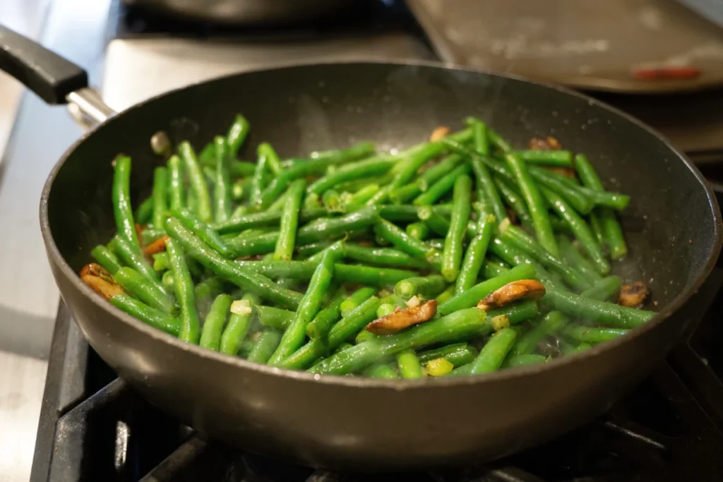 Cuisson des haricots verts