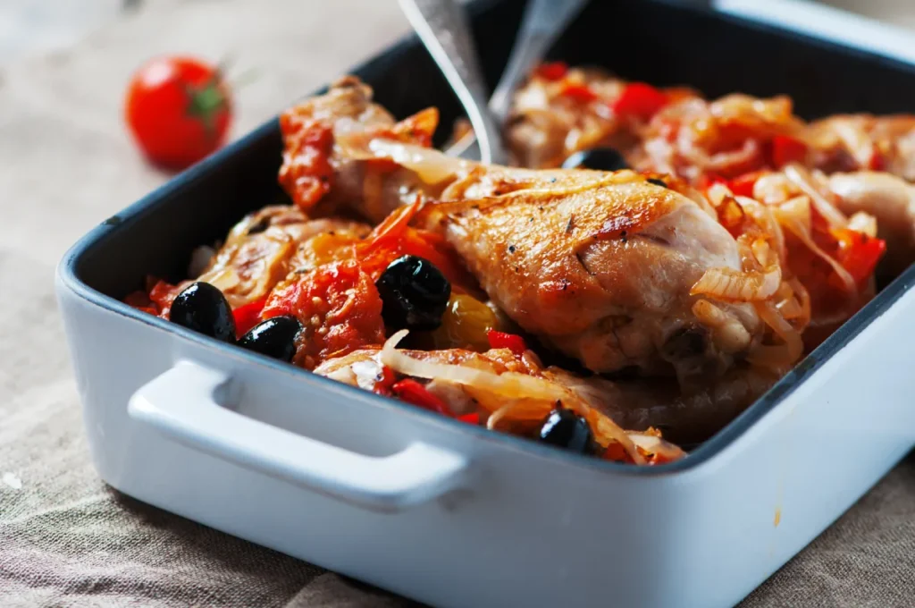 poulet aux olives
