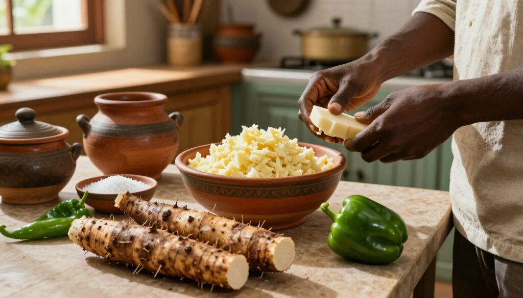 préparation attiéké